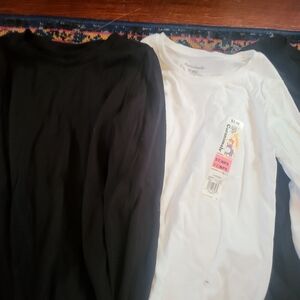 3 Pack Long Sleeve Girls Size 5T Tee Top Black and White Basics 5 for $20 Deal